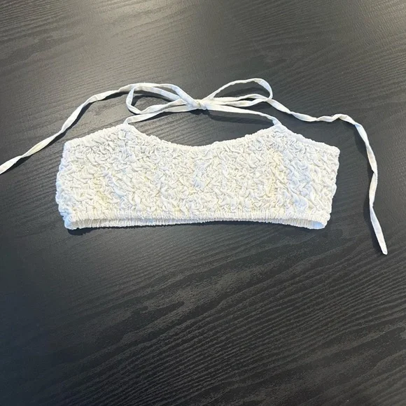 popcorn hanky hem mini skirt and top in white - a set brand new no tags - Picture 3 of 5